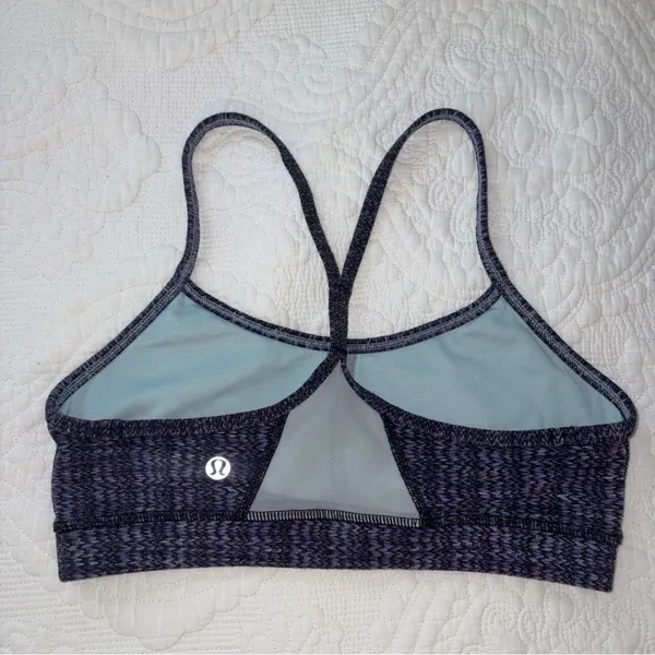 Lululemon Flow Y Sports Bra. Size: 6. Color: Ziggy Wee Purple. - Image 4