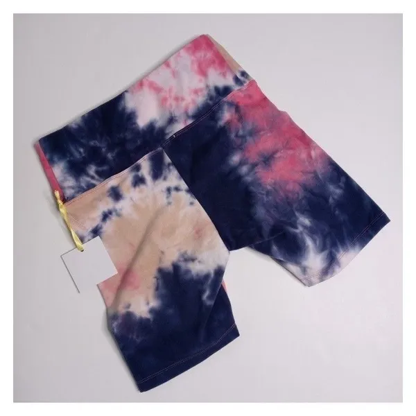 ⁠Oli Viv Womens Tie Dye Bike Shorts M Pink Navy Blue Kendall Athleisure NWT⁠ - Image 4