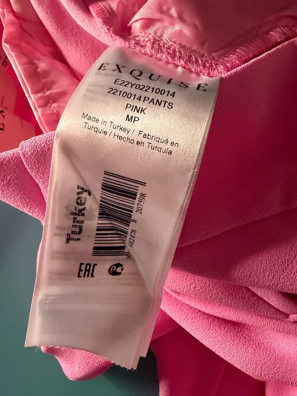 Anthropologie Exquise Garofano Wide Leg Pants Pink Size MP - Image 8