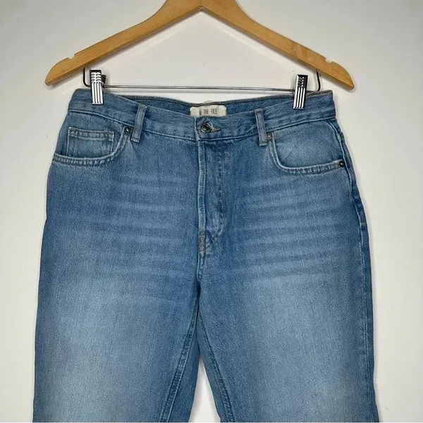 Free People Maggie Mid Rise Straight Leg Jeans in Aged To Perfection Size 27 - Image 4