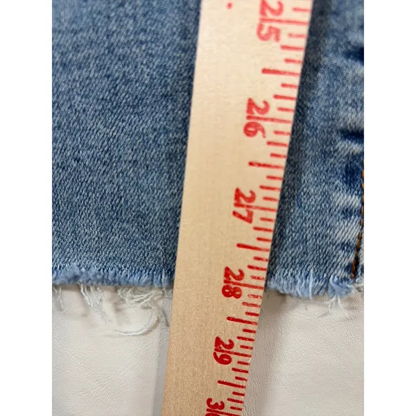 Levis Wedgie Straight High Rise Distressed Raw Hem Jeans Blue 24x28 NEW US Sz 0 - Image 6