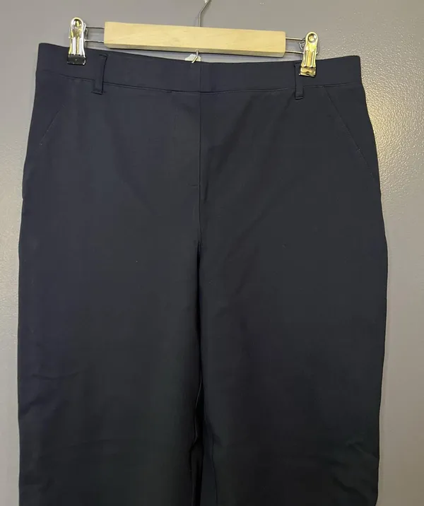 Quince Pants Womens Petite Large Navy Ponte Bootcut Pull On Stretch Work Office - Image 2