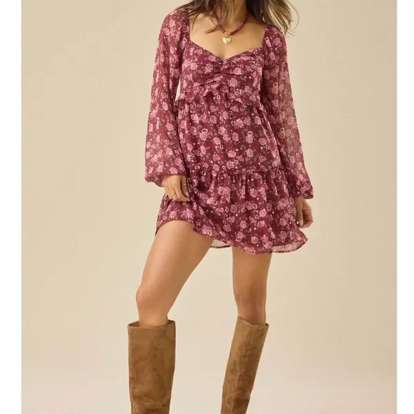 NEW Altar’d State Floral Mini Dress Size XL NWT - Image 2