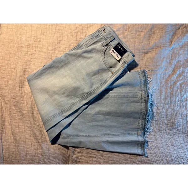 Old Navy Girls High Rise Baggy Flare Jeans Light Wash Adjustable Waist Size 18 - Image 7