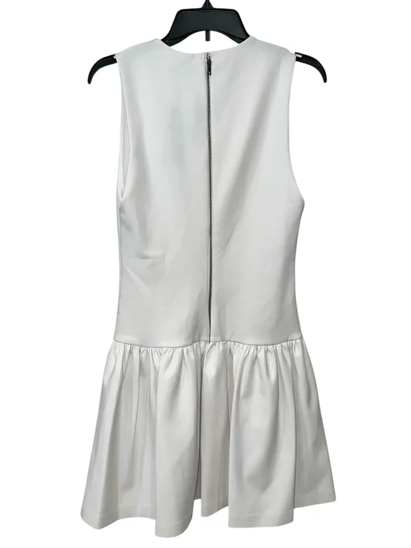 Alice + Olivia Ella Faux Leather Drop Waist Mini Dress White Size 8 NWT - Image 5