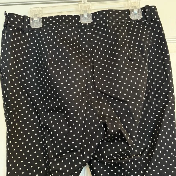 Lauren Ralph Lauren Dress Pants Women's Sz 10 Black Polka Dot Preppy Career EUC‎ - Image 5