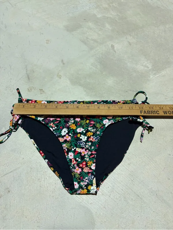 Roxy Floral Tie-Side Bikini Bottoms small - Image 3