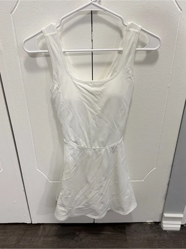 NWOT Halara White SoftlyZero Airy U Neck 2-in-1 Pocket Mini Active Dress - Image 6