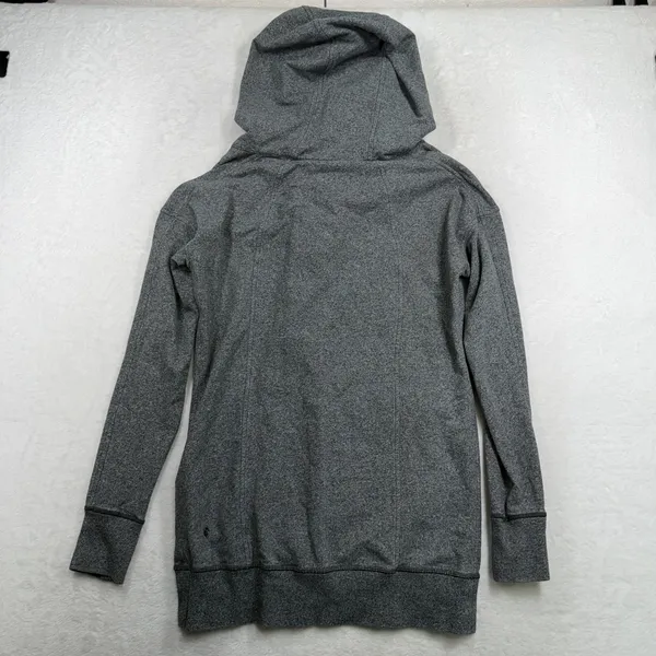 Lululemon 4 Wrap Up Jacket Heathered Gray Hoodie Wrapper French Terry Relaxed - Image 12