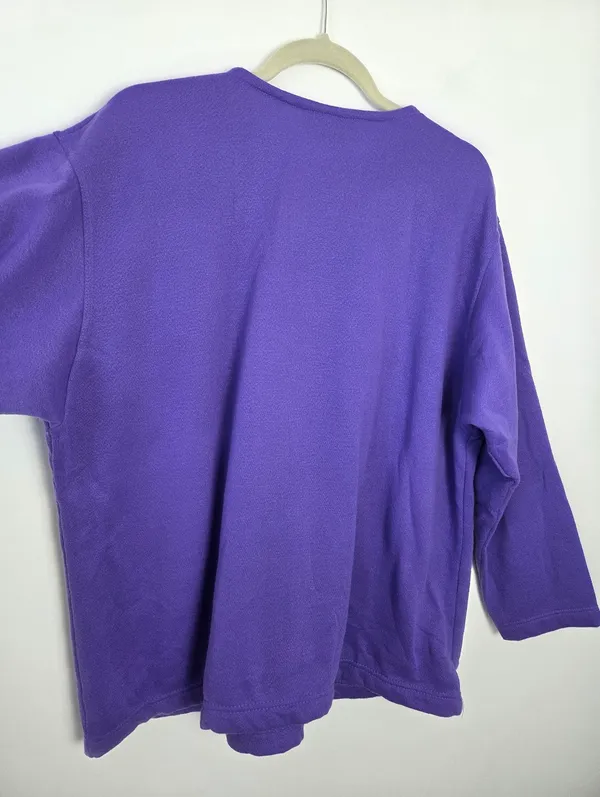Vintage 80s 90s Blair Henley Top Purple Women Plus 3X Size Grannycore Retro - Image 8