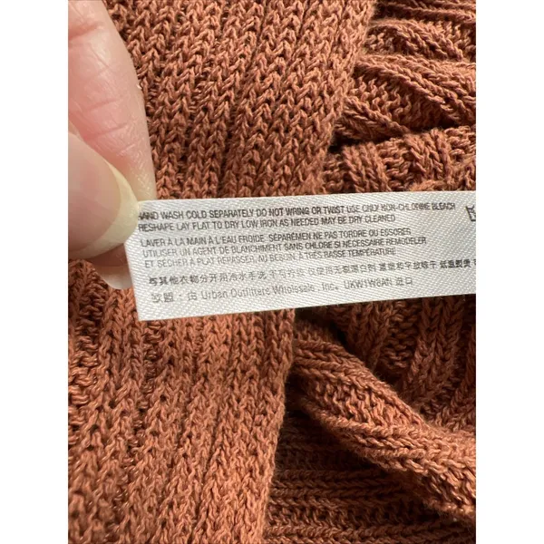 Free People Beach Women's Pullover Sweater Size XS Rust Brown Dolman‎ Ribbed - Image 10