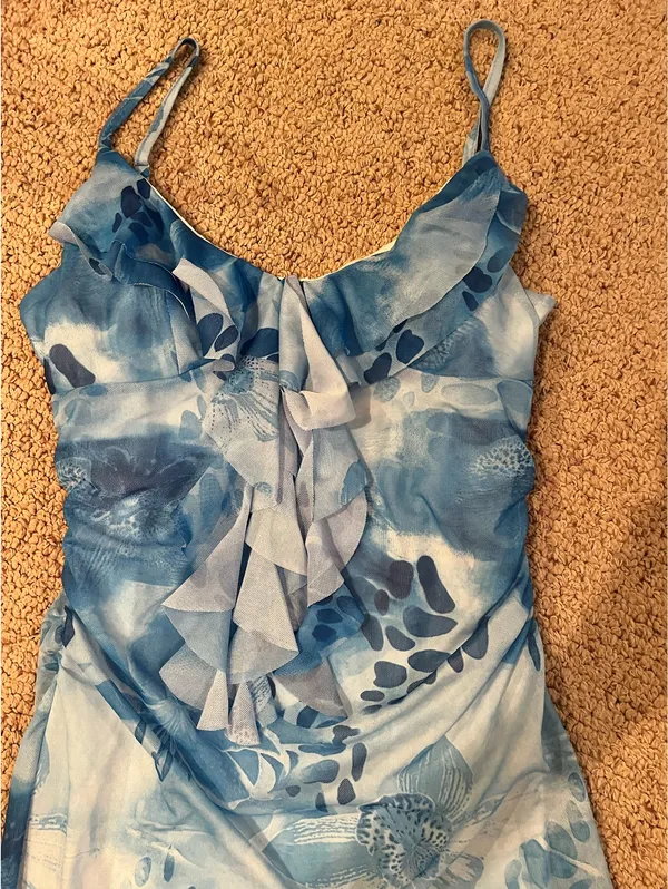 Floral mini dress Blue - Image 4