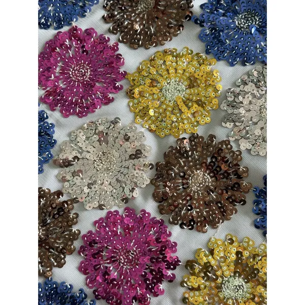 Trina Turk Johana‎ Mini Dress Size 2 Multicolor Sequin Flower Child Sleeveless - Image 5