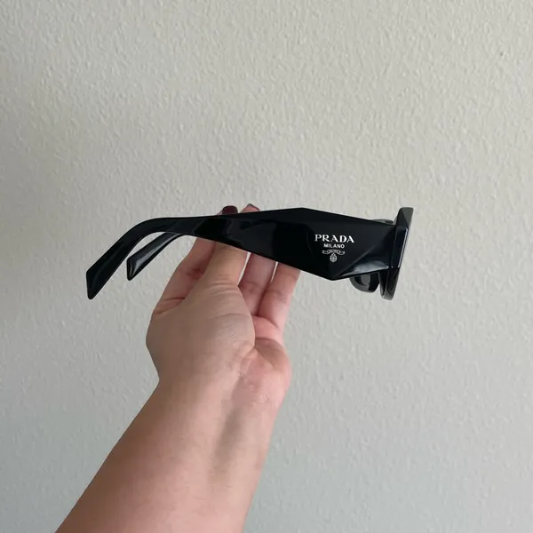 Prada Glossy Black Symbole PR 17WS Geometric Sunglasses - Image 2