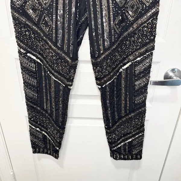 Calypso St. Barth Sequin Embellished Silk Jogger Pants - Image 6