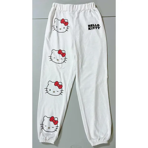 Hello Kitty White Graphic Sweats Sweatpants Joggers Pants Bottoms Size XS ❤️ - Image 2