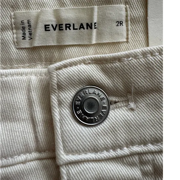 NWD Everlane The Utility Barrel Pant in Bone Crop Wide Leg Denim Jeans Size 2 - Image 12