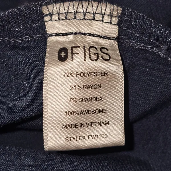 Figs Womens Dark Gray‎ Casma Three Pocket Scrub Top Medium - Image 4