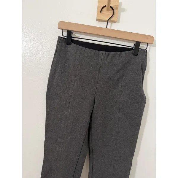 Quince Ultra-Stretch Ponte Pintuck Ankle Pant Small Charcoal Grey Workwear - Image 4