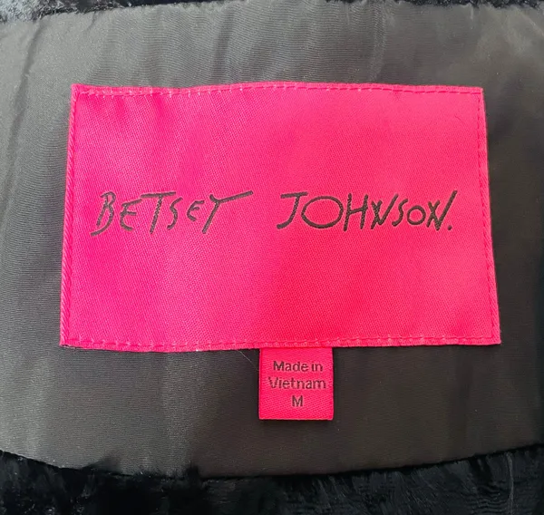 Black Fur Lined Cape Coat- Size Medium- Missing Belt - Image 9