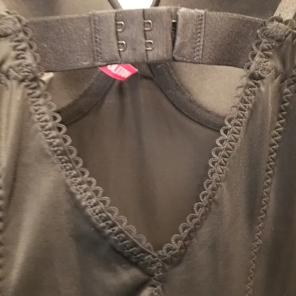 {6/M} Vintage Cosmopolitan Black Lace Trim Lingerie - Image 9