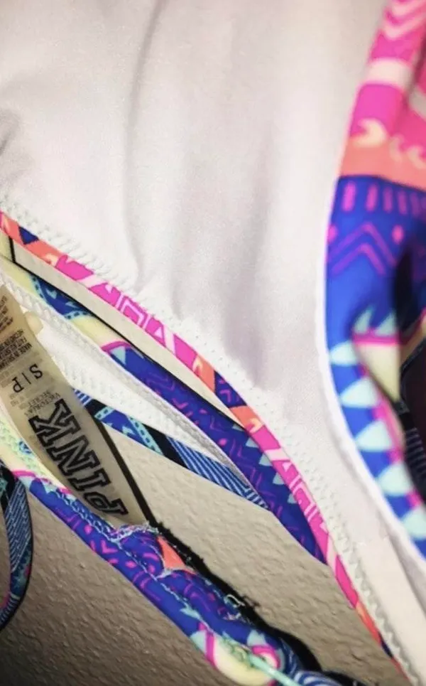 VS PINK Colorful Tribal Print Bikini Small/Medium - Image 4