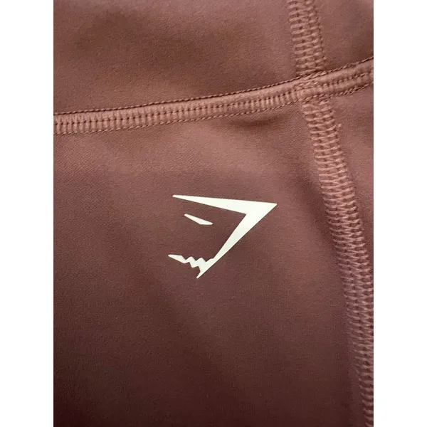 Gymshark Training Biker Shorts Women Small Brown High Waisted Pockets B4A8W - Image 2