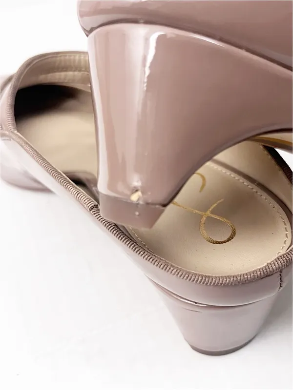 SAM EDELMAN McKenna Nude Patent Leather Strappy Mary Jane Mules Size 9 - Image 12