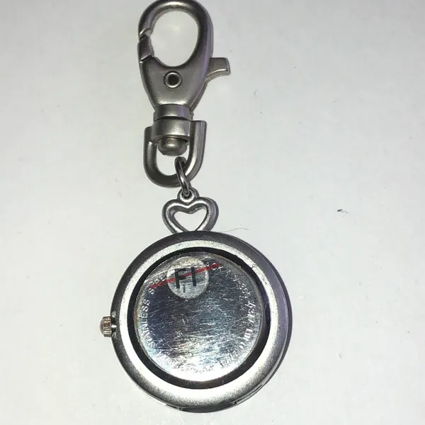 Silver Tone Star Watch Keychain with Red, White, and Blue Accents - Image 5