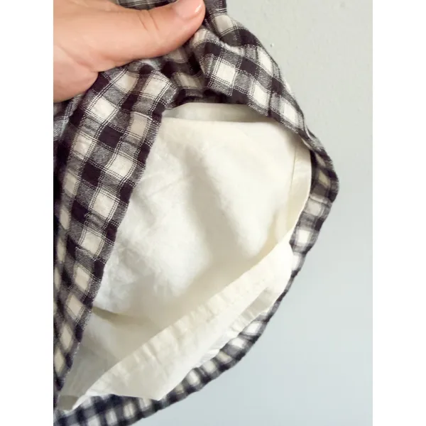 Faherty | Isha Gingham Dress | Black White Check Mini Dress | Sz XS - Image 7