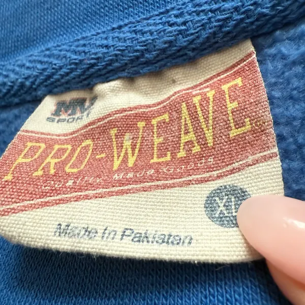 Vintage 90s Blue Heavyweight Sweatshirt Y2K - Image 5