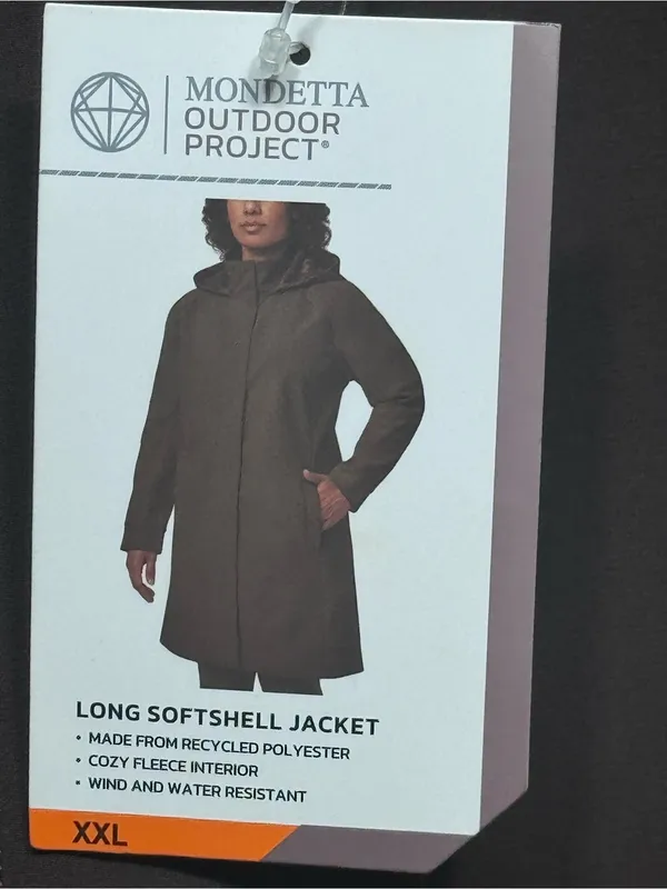 Mondetta Ladies Long Softshell Jacket Wind and water resistant nwt size XXL - Image 9
