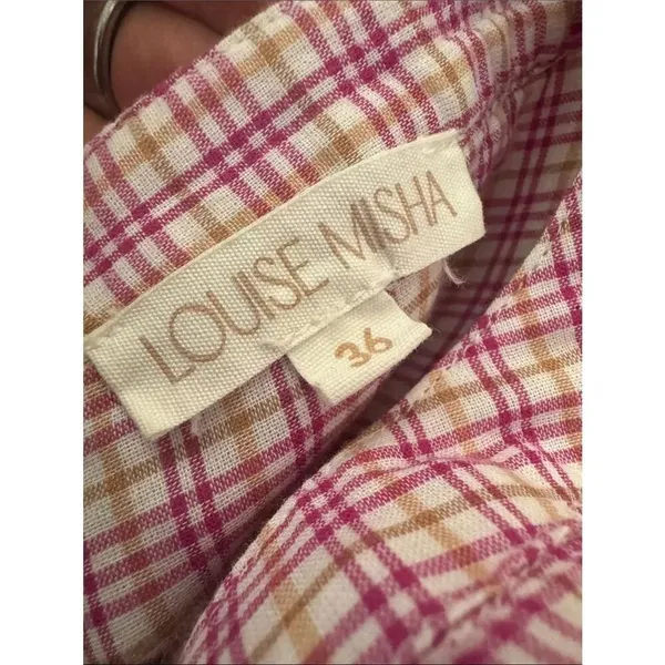 Louise Misha Livie blouse Fuchsia Tartan Joy 36 - Image 5