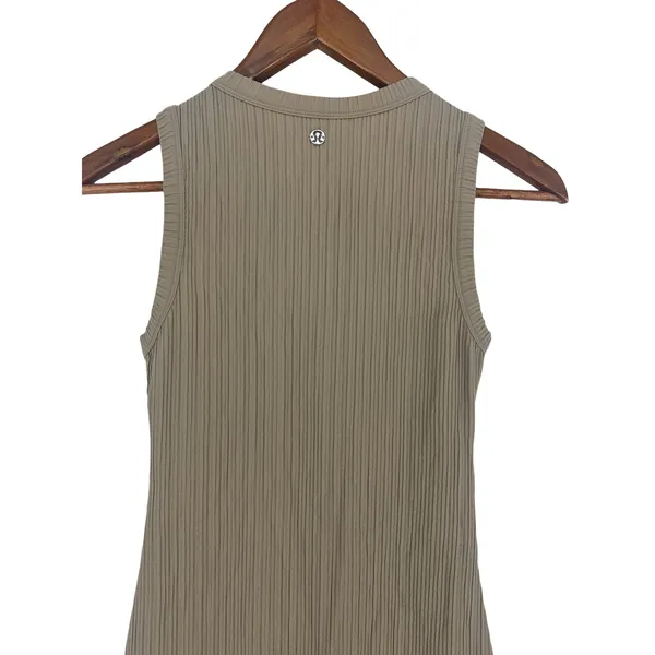 Lululemon Sleeveless Pleated Stretch Maxi Dress Sheer Oak‎ XXS - Image 11