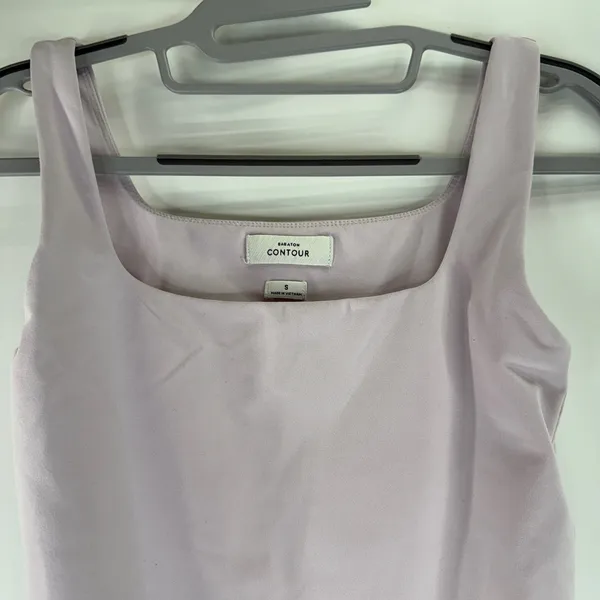Aritzia Babaton Light Pink Contour Thong Bodysuit Size Small - Image 5