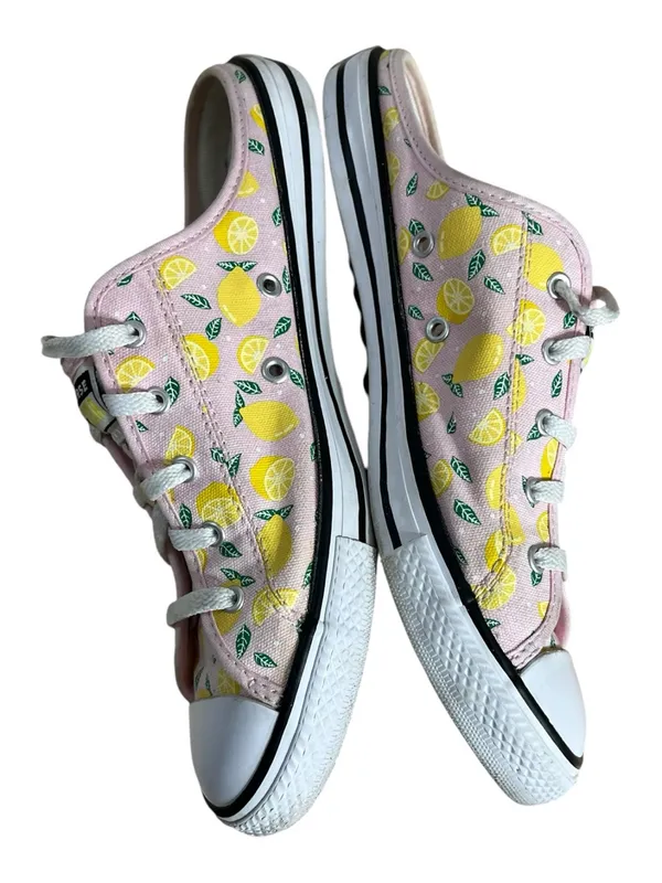 Converse Chuck Women Dainty Mules Size 7.5 Slip On Pink Fruit Pack Lemon 568142C - Image 6