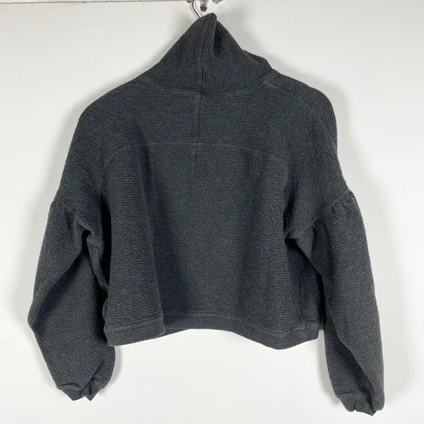 Lululemon Women's Peaceful Moments Pullover Turtleneck Heathered Graphite Grey - Image 3