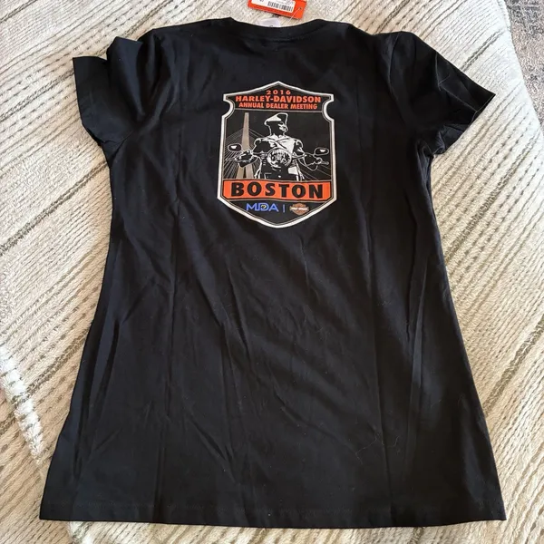 NWT Harley-Davidson Dealer Shirt Motorcycle Boston MA T Shirt 2016 Size Large - Image 11