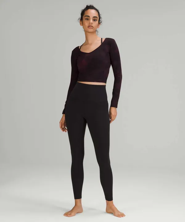 Lululemon Align Long Sleeve Shirt Diamond Dye Cassis Black - Image 3