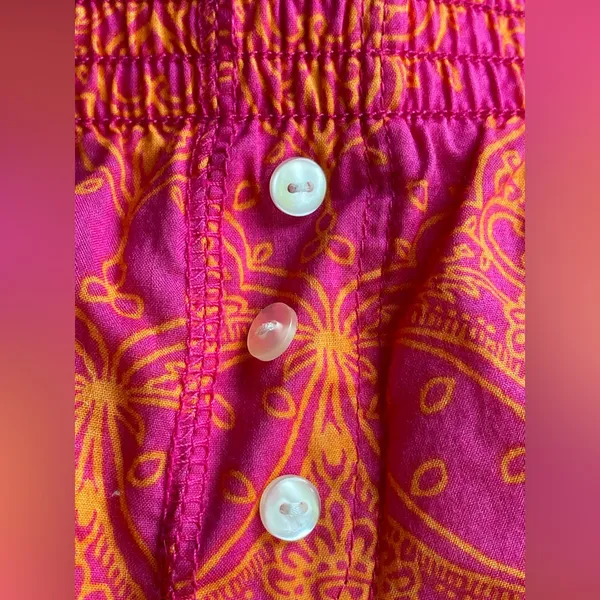 Make + Model Pink and Orange Patterned Sleep Shorts - S - Image 5