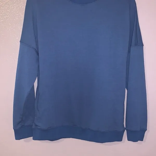 Women’s M Casual Long Sleeve Sweatshirt Crewneck Relaxed Fit Pullover Pockets - Image 3