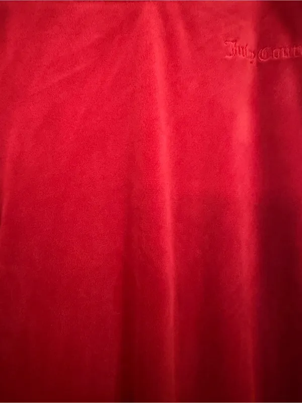 Juicy Couture Deep Red Velour sweatpants with side signature logo - Image 3