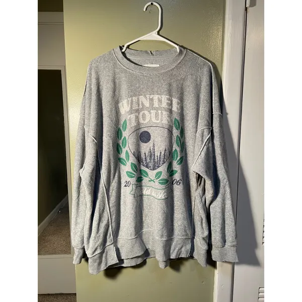 Aerie Women's Size Large Cozy Crew Sweatshirt The Chill Gray Winter Tour 06 Cold - Image 4
