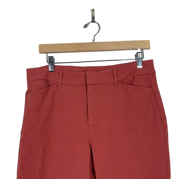 Old Navy Pixie Skinny Solid Pants Rust Red Business Casual Stretch Size 12 - Image 2