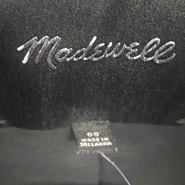 Madewell Vest Womens Size‎ 00 Crewneck Cutaway Drapey Twill True Black NZ980 - Image 6