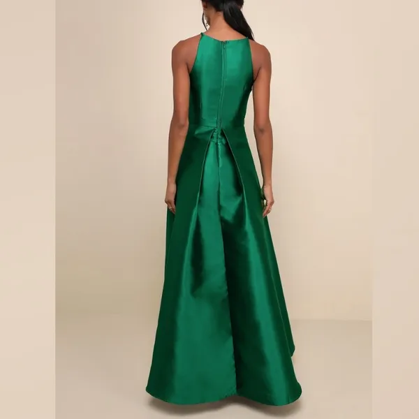 Lulus Broadway Show Emerald Green High-Low Gown - Image 13