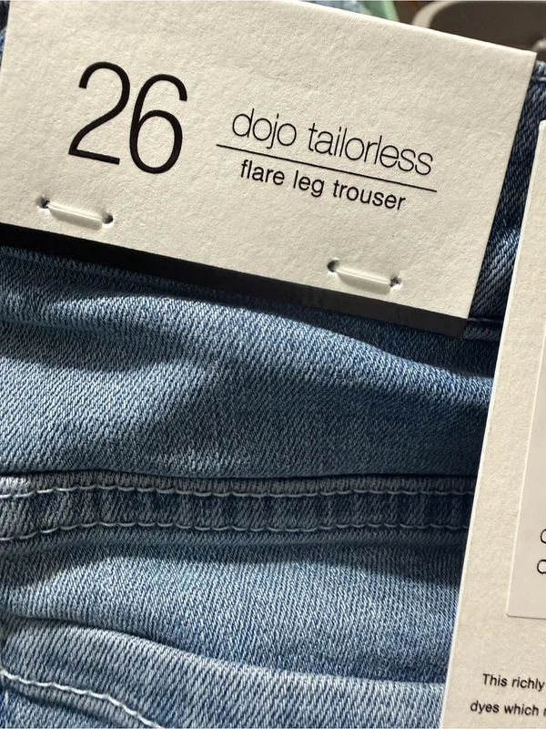 7 For All Mankind Tailorless Dojo Jeans Flare Leg Trouser Size 26 - Image 9