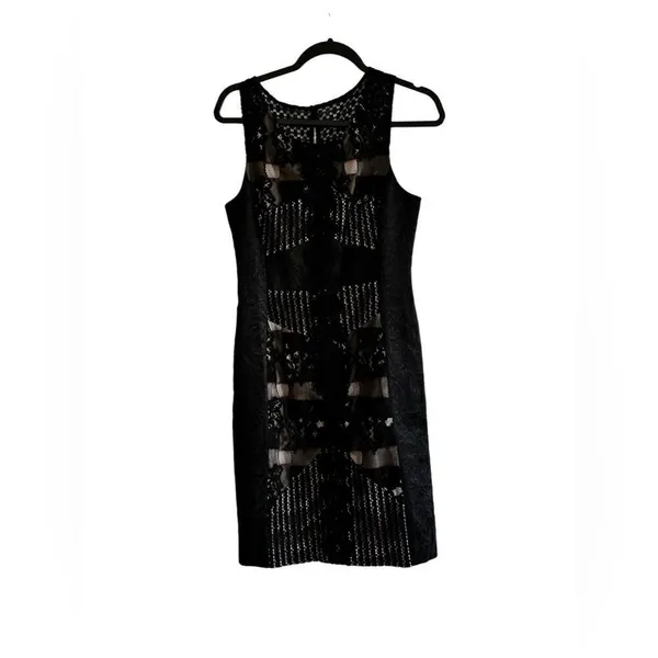 NWT Anthropologie Moulinette Soeurs Sheath Dress Lace Crochet Jacquar, Size 4 - Image 3