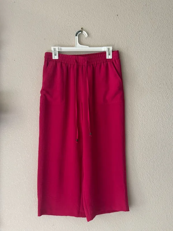 New York Clothing Company Bright Fuchsia Elastic Waist Pants - Image 12