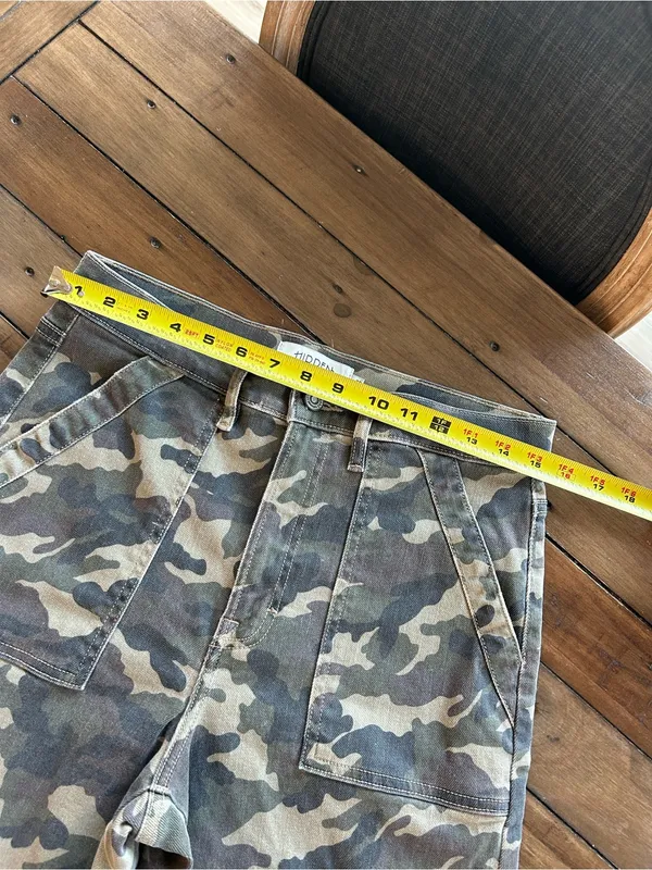 NWOT Hidden Jeans Camo Cargo Pants Green Brown 29 - Image 14